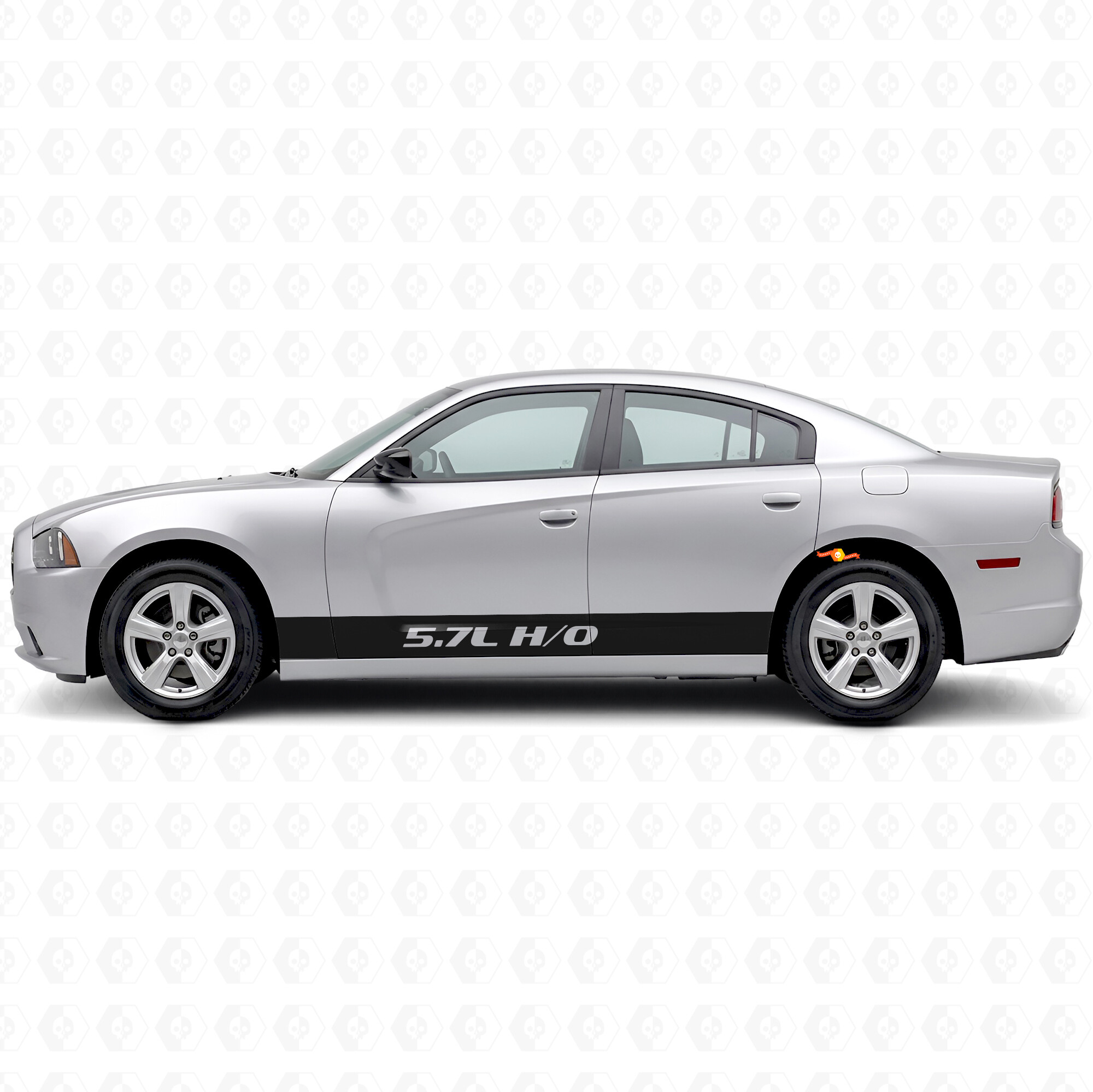 5,7L H/O Gerade Streifen Seiten-Vinyl-Aufkleber für Dodge Charger 2011-2014
