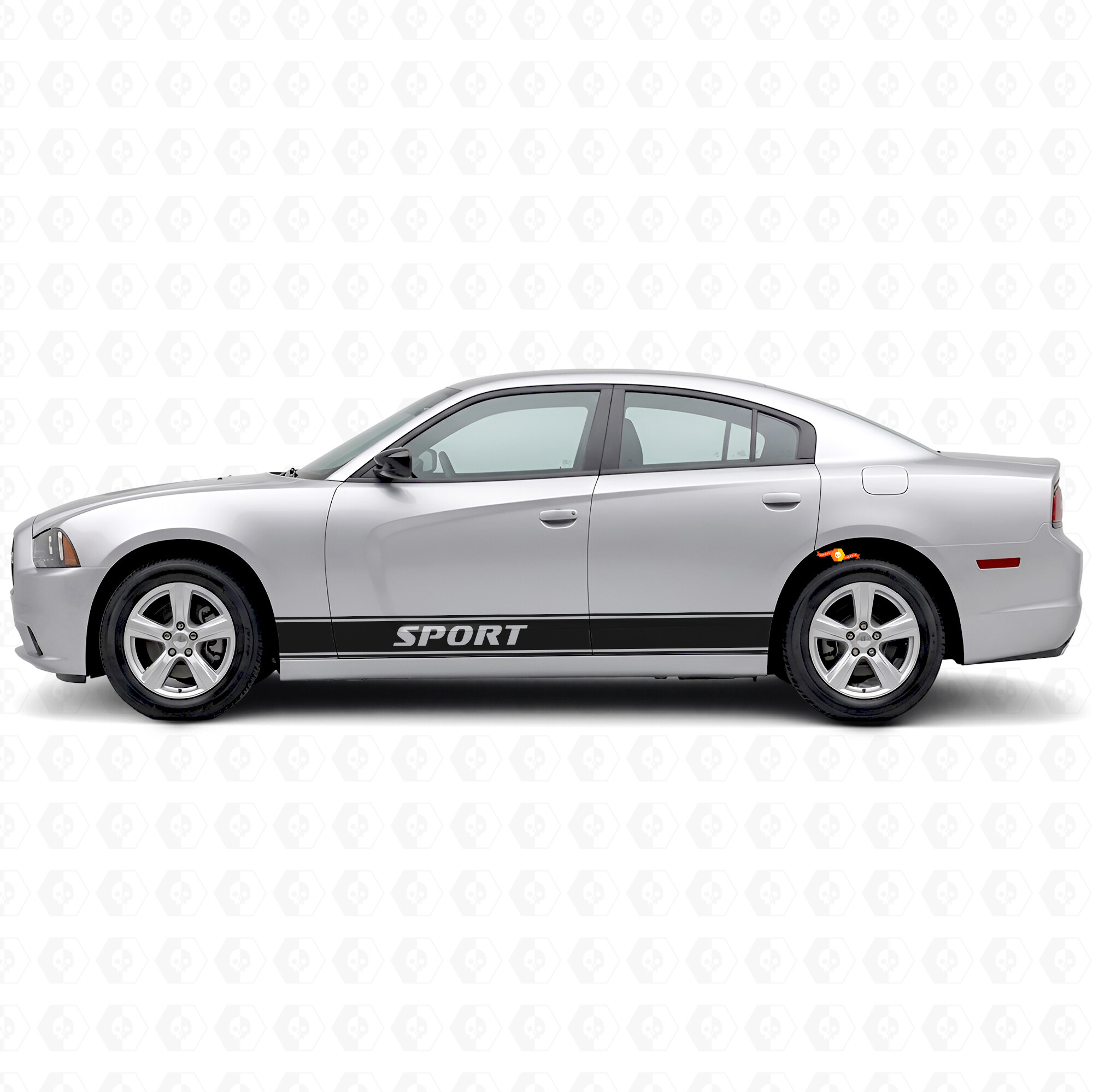 Sportumriss-Streifen Seiten-Vinyl-Aufkleber für Dodge Charger 2011-2014