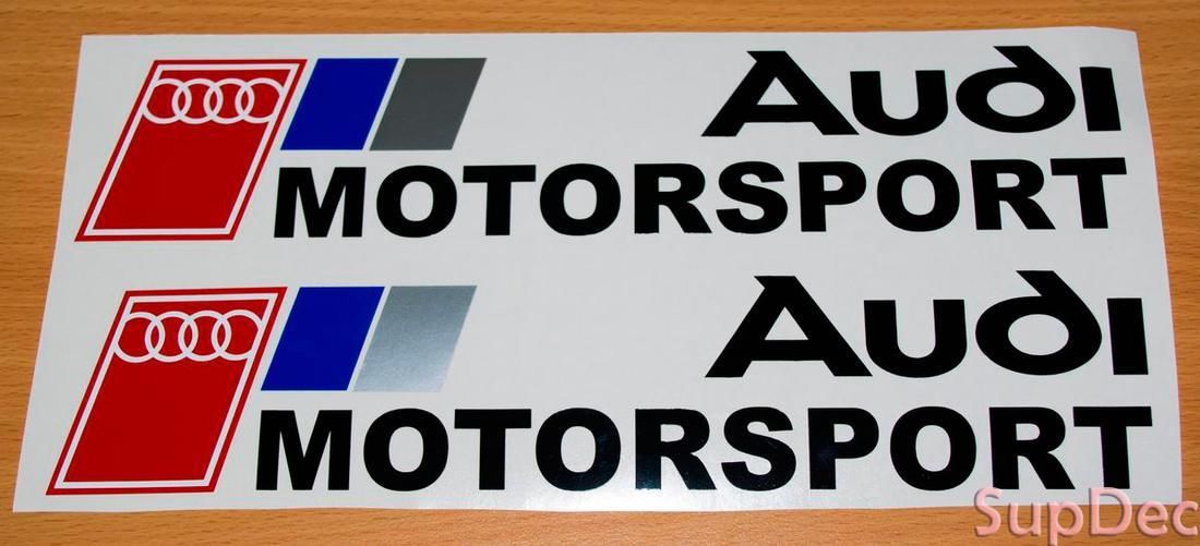 2 Audi Motorsport Logo Aufkleber Decals A3 A4 A6 A8 S4 S5 Q5 Q7 S6 Rs4 Rs6 Tt