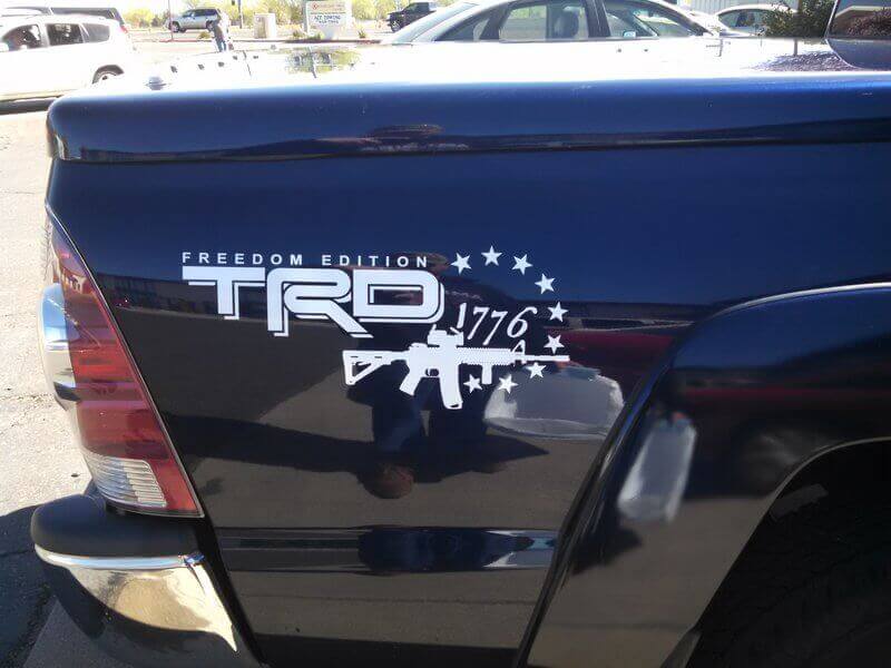 TRD Style Freedom Edition 1776 Seitenbettr Vinylaufkleber-Set für Toyota Tacoma