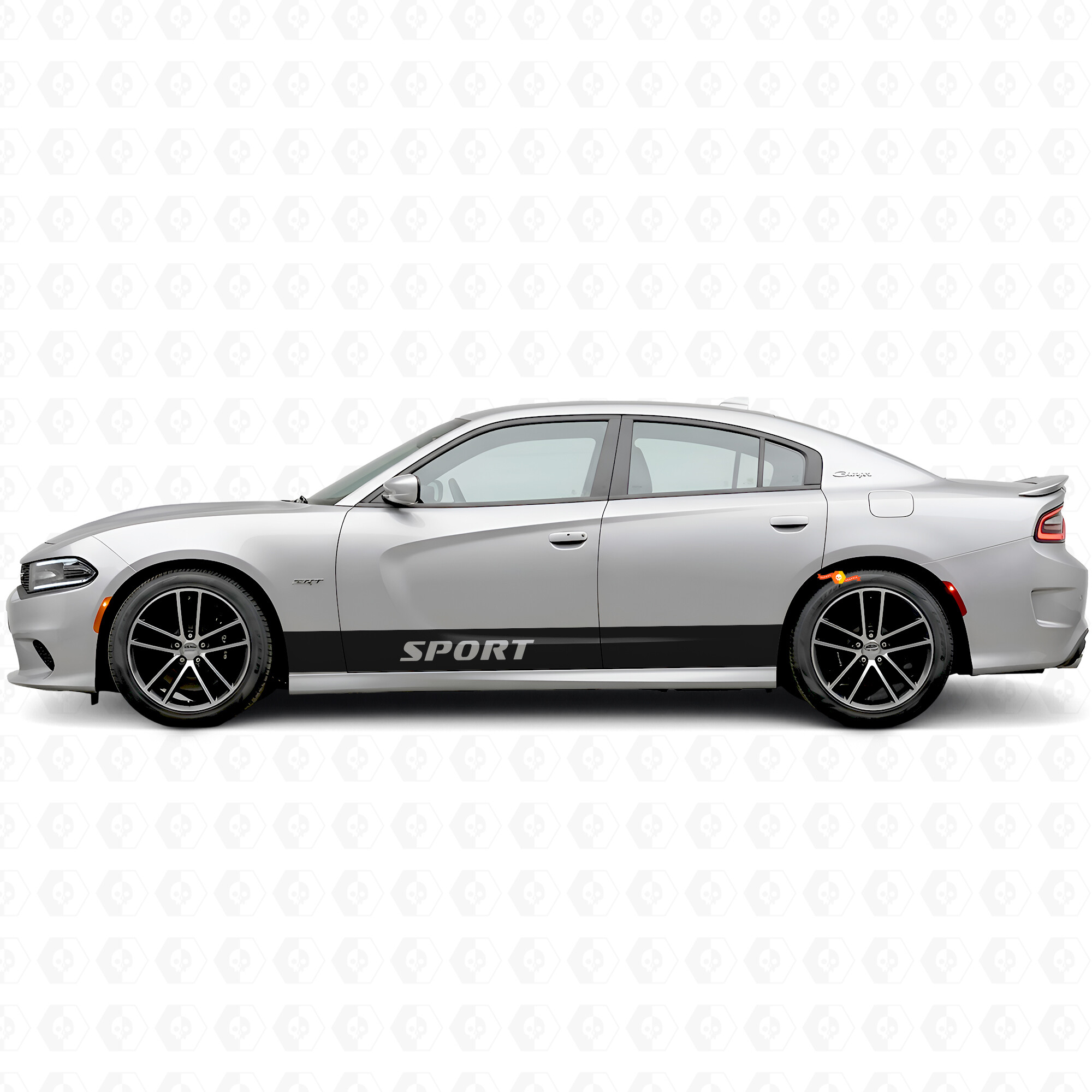 Sport Gerade Streifen Seiten Vinyl-Aufkleber für Dodge Charger 2015-2026