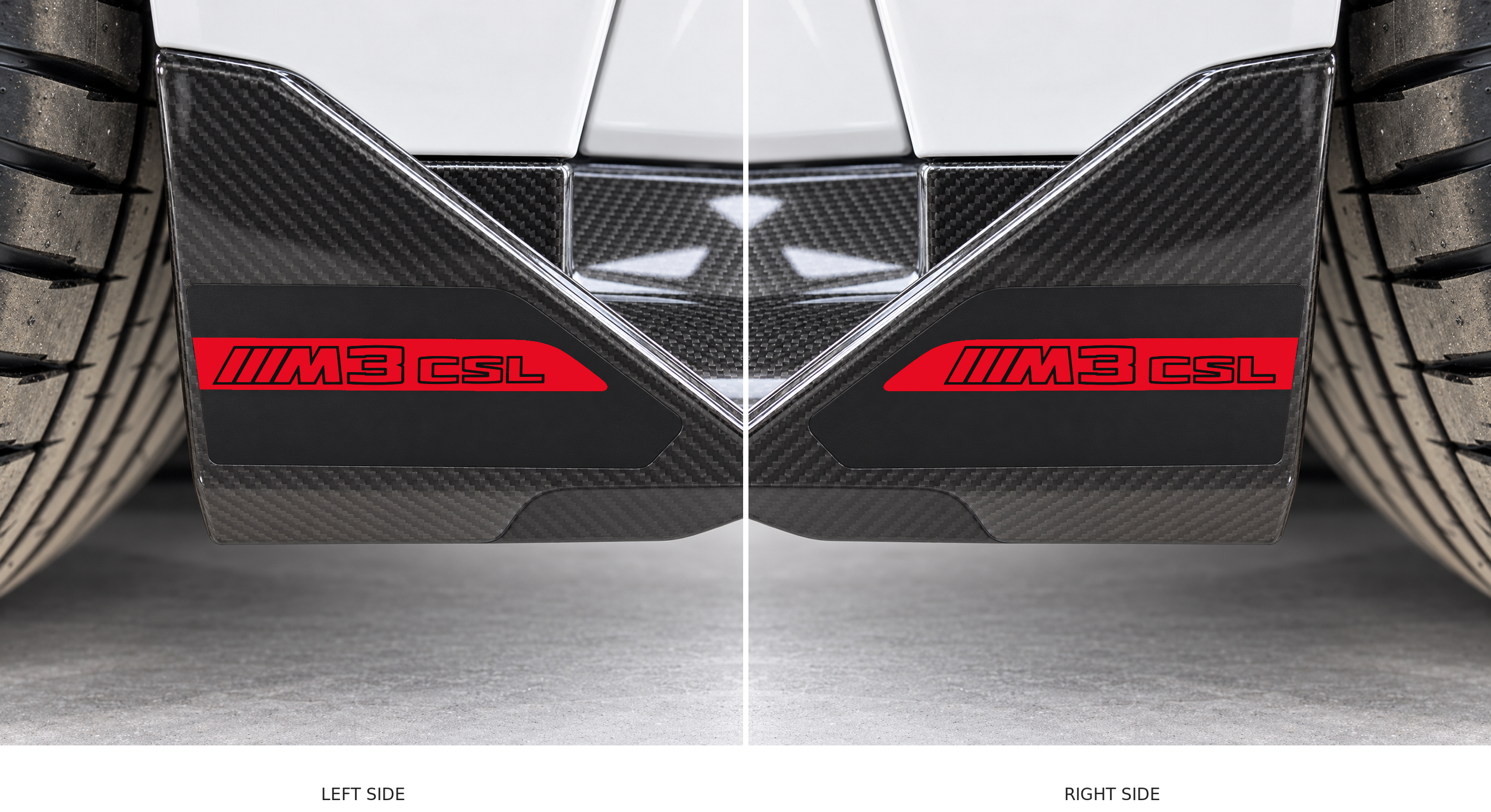 2 Stück für BMW M3 CSL Front Splitter Vinyl Aufkleber Paar für BMW M3 CSL 2024