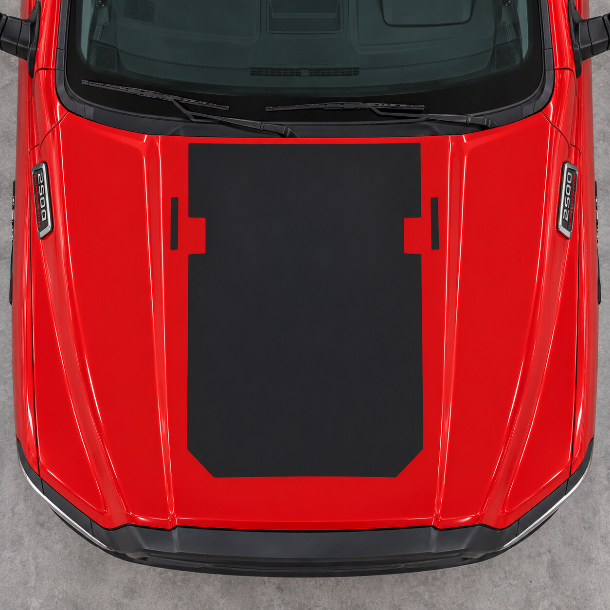 Trail Notch Blackout Hauben-Vinylaufkleber für RAM 2500 2021-2026