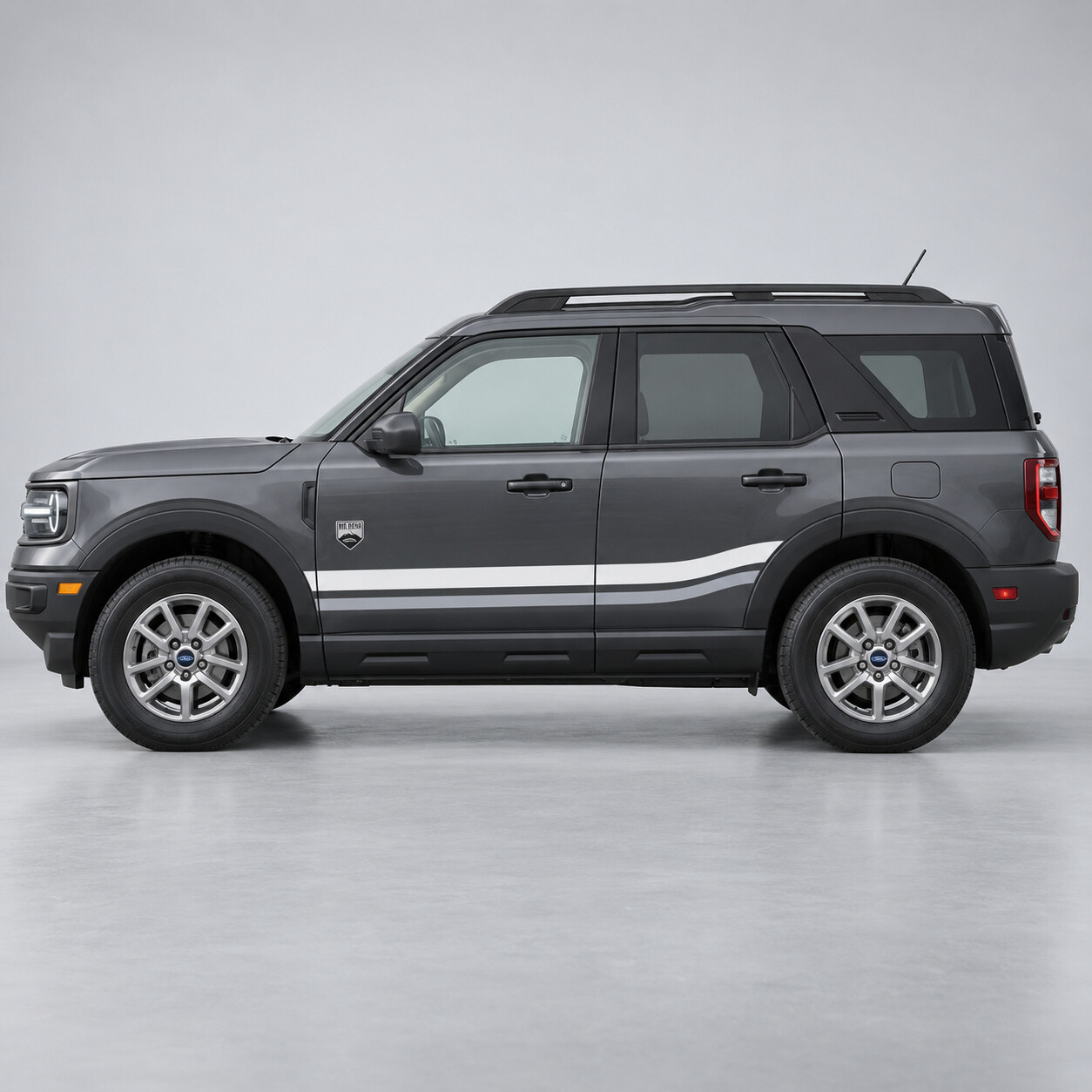 Doppelter Rücklauf Seiten-Vinylaufkleber für Ford Bronco Sport 2023