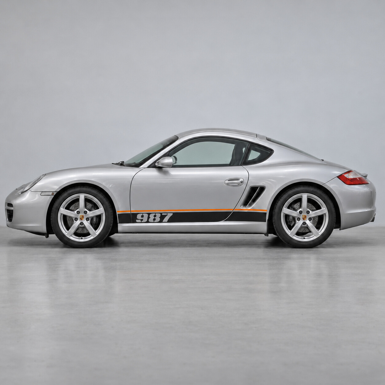 987 Schablonenstreifen Seiten-Vinyl-Aufklebersatz für Porsche Cayman 987 Coupe 2006