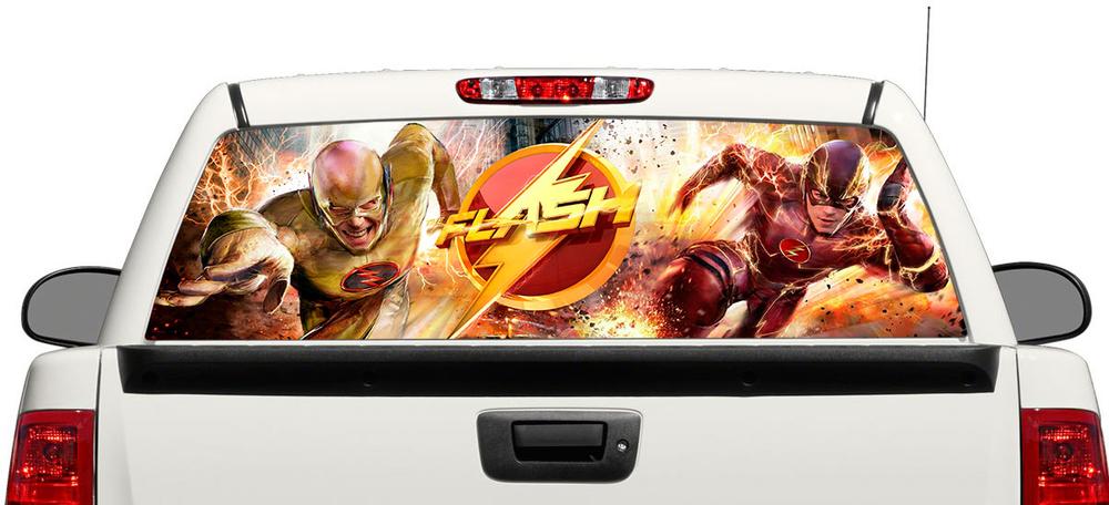 Flash & Reverse-Flash DC Comics Heckscheibenaufkleber aus Vinyl für Lastwagen