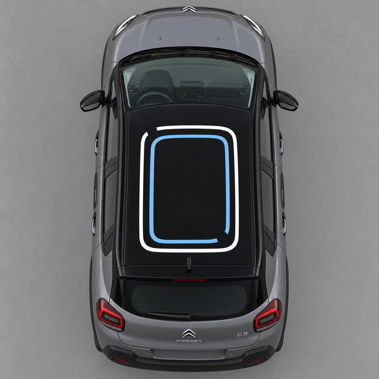 Open Capsules Dach Vinylaufkleber Sticker für Citroen C3 2022-2026