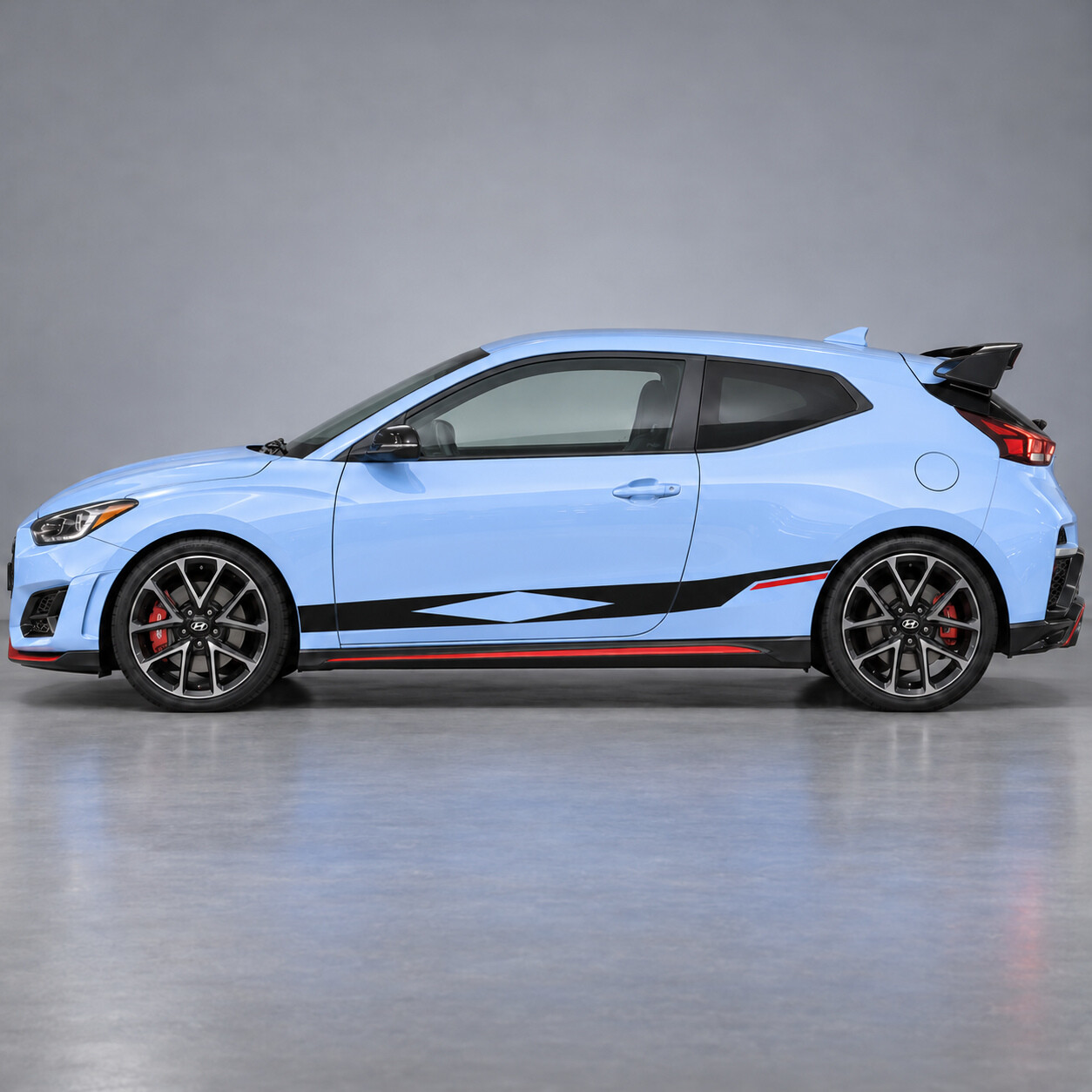 Diamond Kick Seiten Vinyl Aufkleber für Hyundai Veloster N