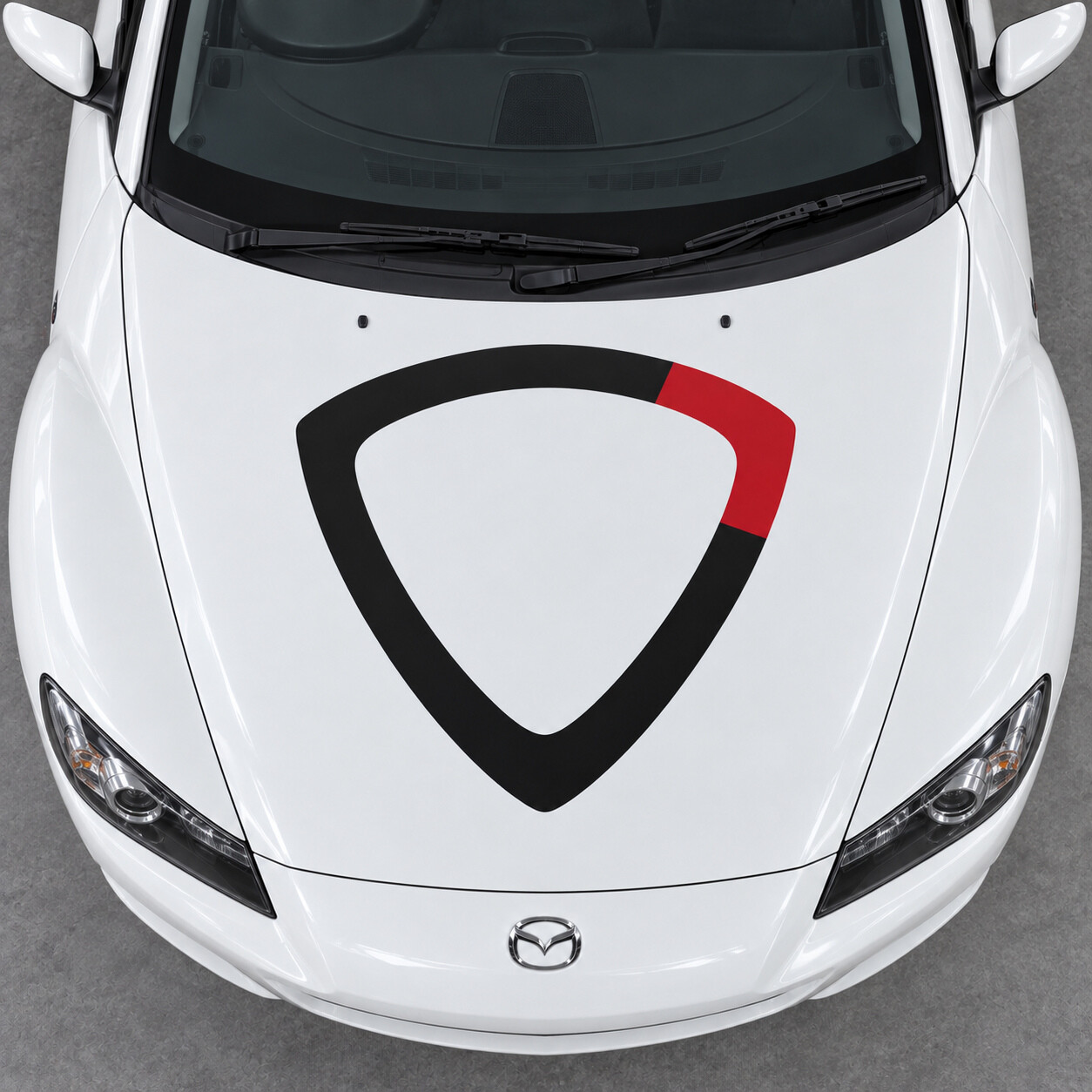 Rotor Open Core Hauben Vinylaufkleber für Mazda RX-8 SE3P 2008-2012 Facelift