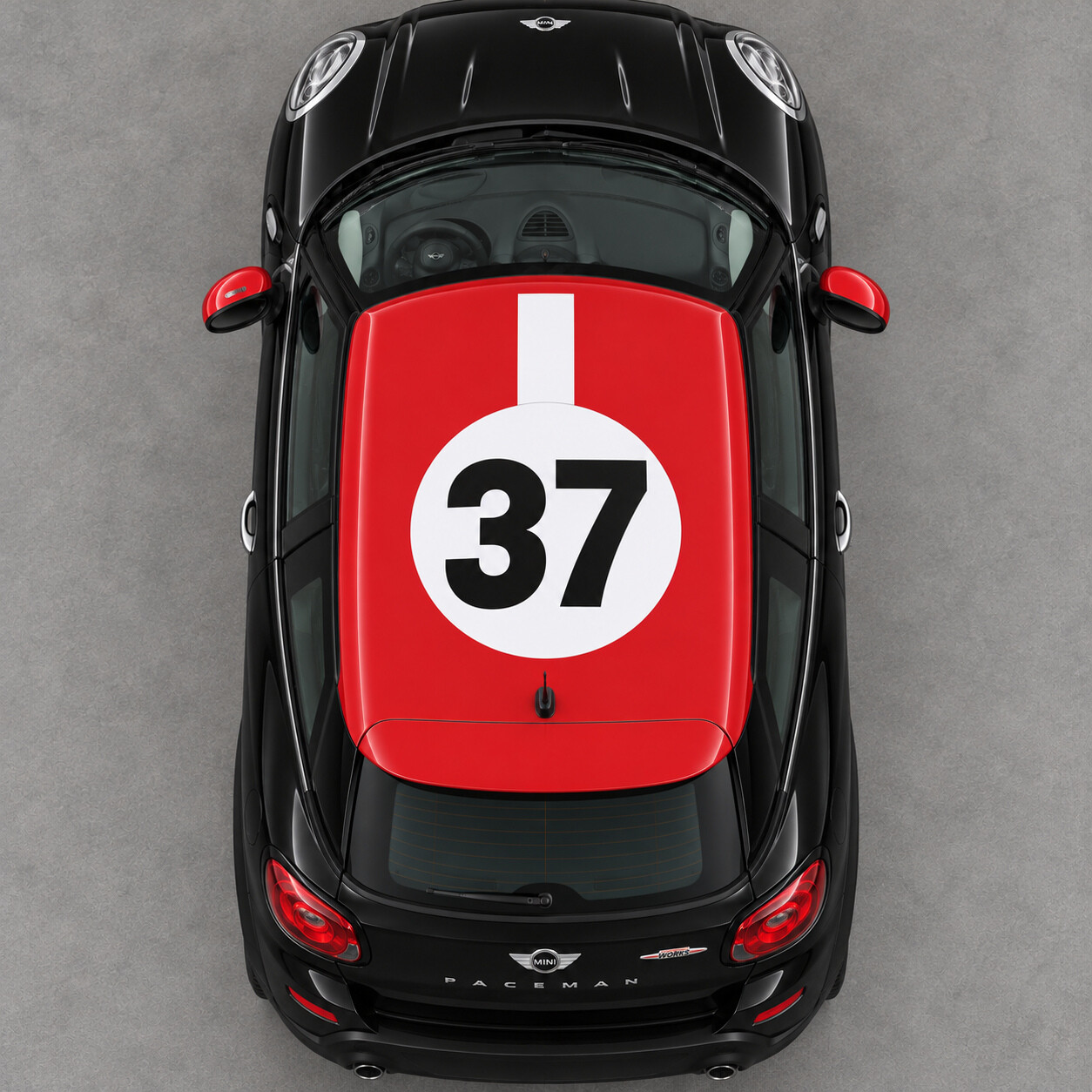 Rally Disc 37 Dach-Vinyl-Aufkleber für MINI Paceman R61 2013-2016