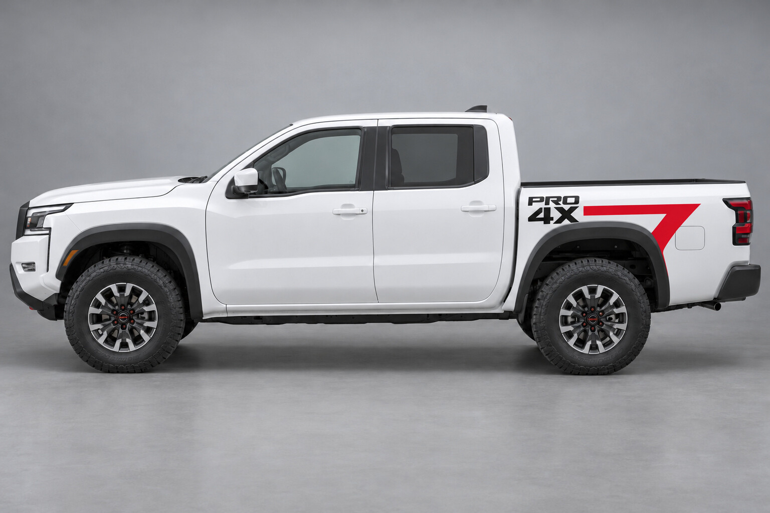 Gestapelter PRO-4X Crew Cab Kurzbett Seitenverkleidung Vinyl-Aufkleber für Nissan Frontier 2024