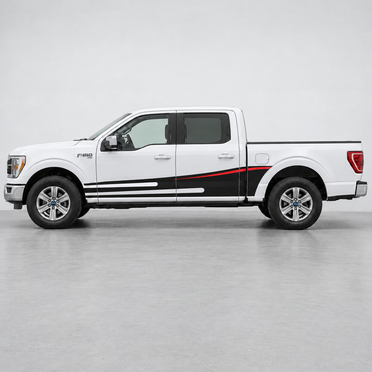 Speed Sail XLT SuperCrew 5,5-Fuß Ladeflächen-Seiten Vinyl-Aufkleber für Ford F-150 2024