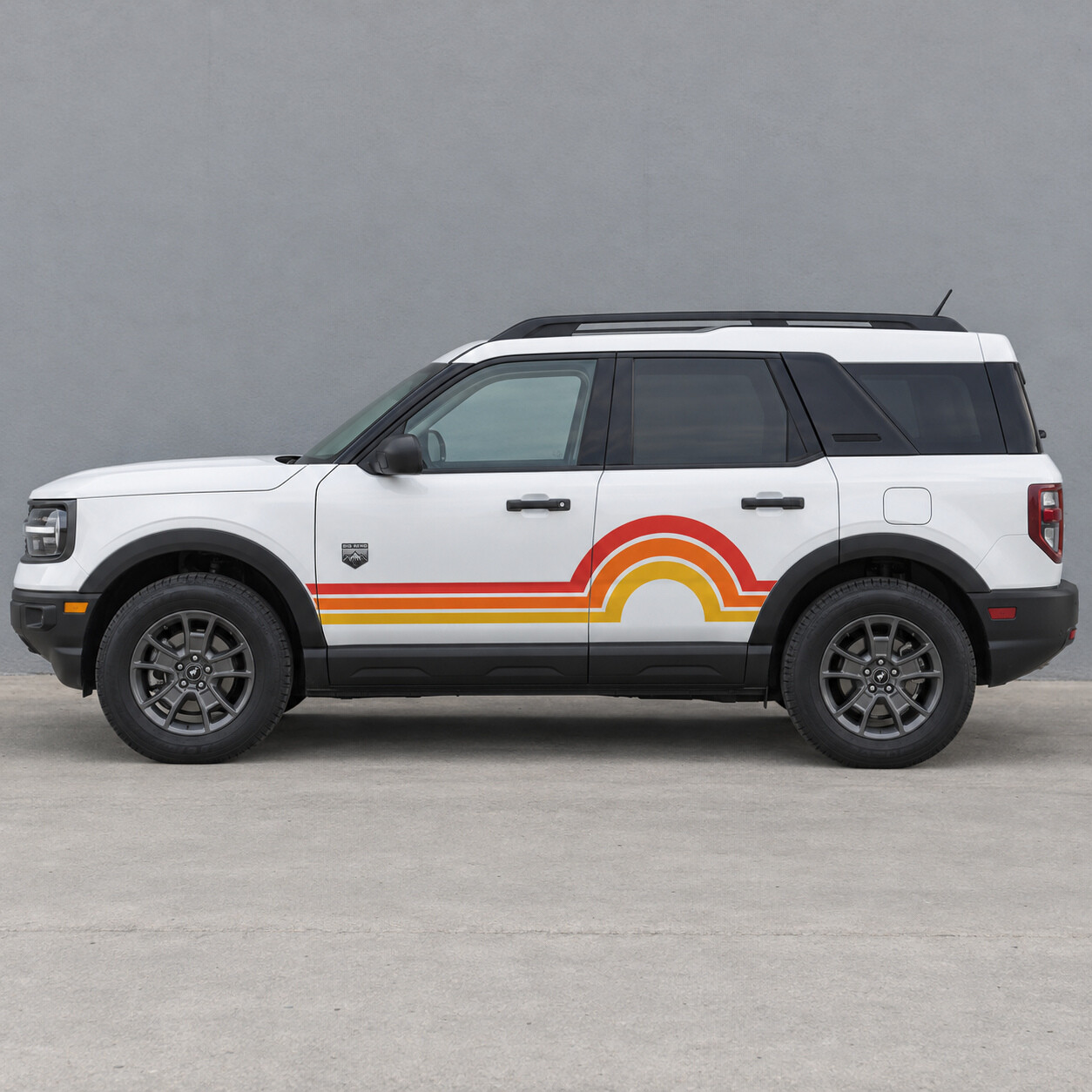 Sunset Disc Big Bend Seiten-Vinylaufkleber für Ford Bronco Sport 2024