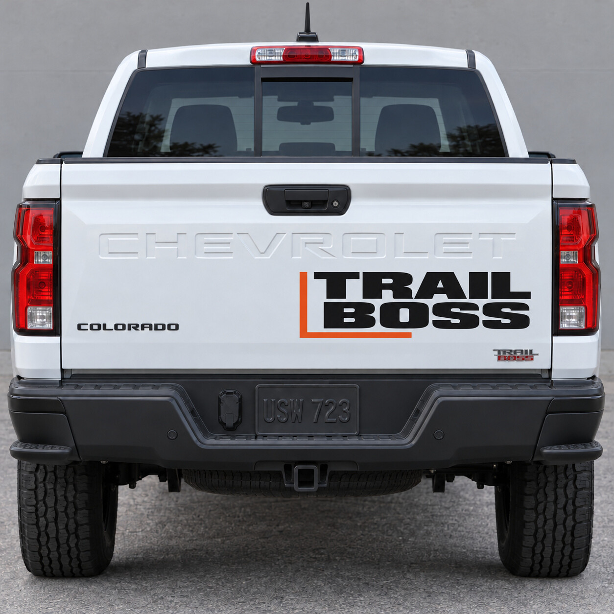Offset Trail Boss Heckklappen-Vinylaufkleber für Chevrolet Colorado 2023