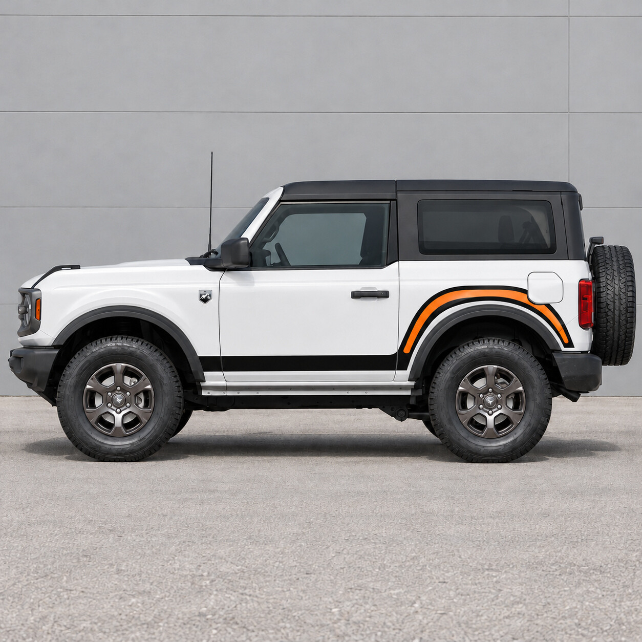 Große Schutzleiste Radlauf hinten 2-Türige Seiten-Vinylaufkleber für Ford Bronco 2024