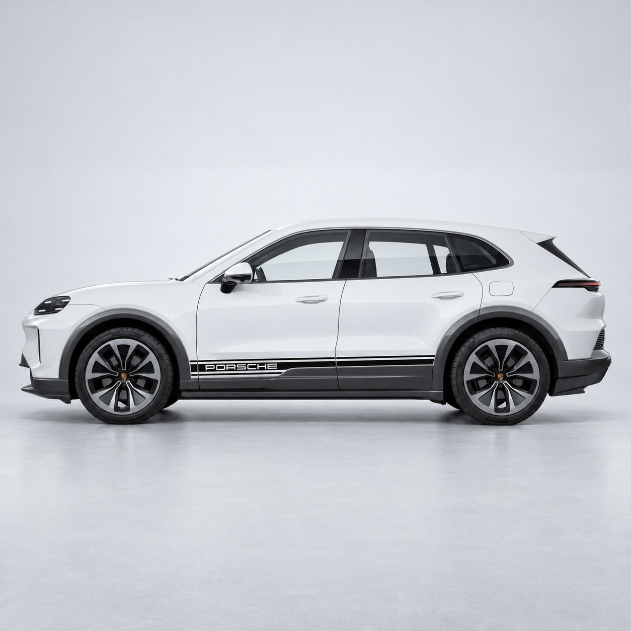Markierte Streifen Schweller Vinylaufkleber für Porsche Cayenne Electric