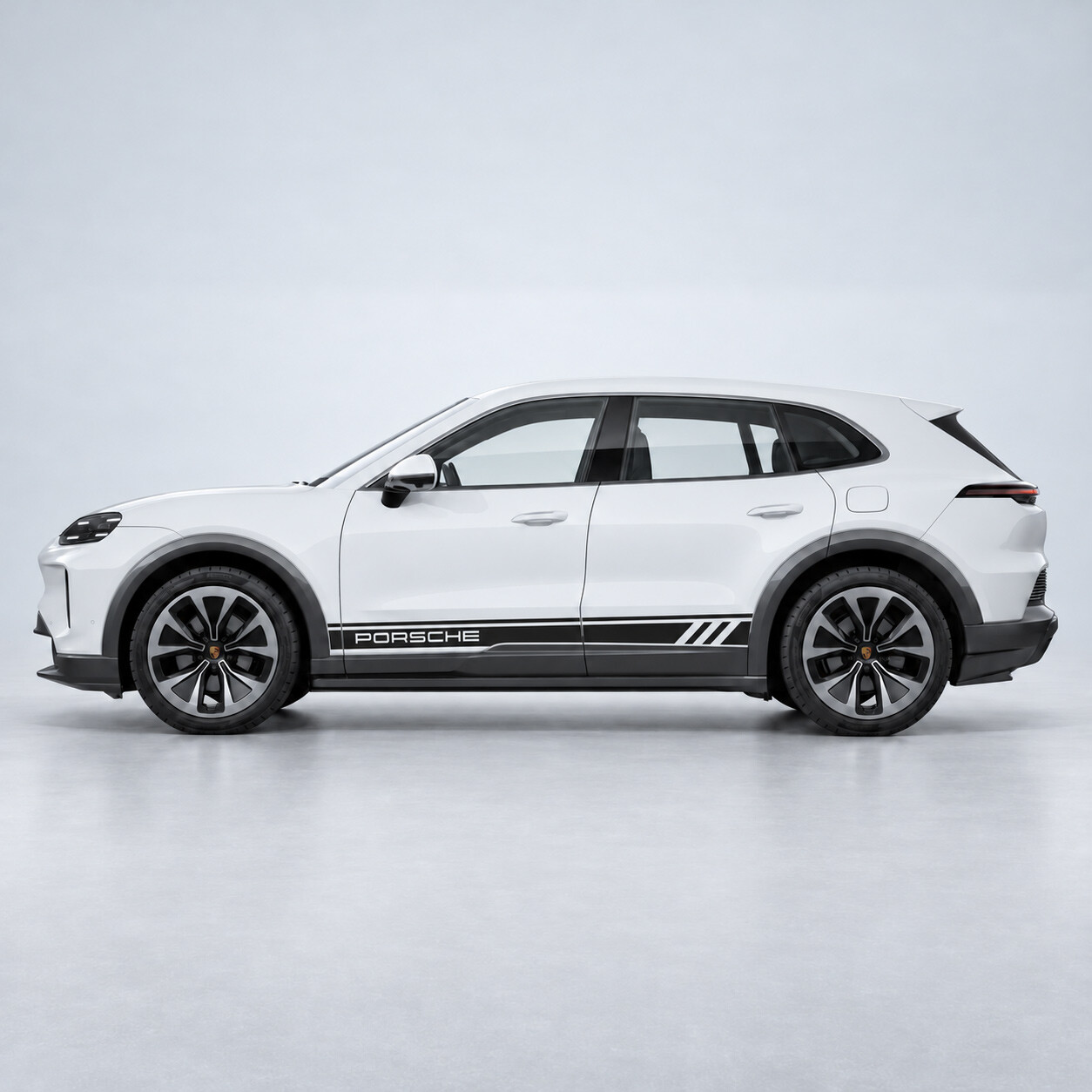 Racing Style Streifen Seiten Vinyl Aufkleber für Porsche Cayenne Electric