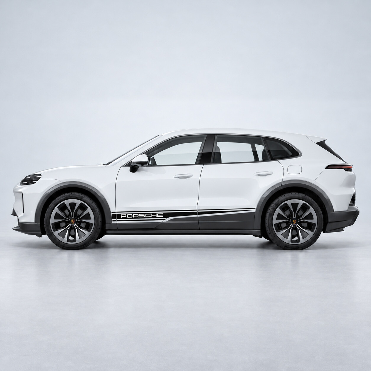 Kontur Akzentstreifen Seiten Vinyl Aufkleber Sticker für Porsche Cayenne Electric