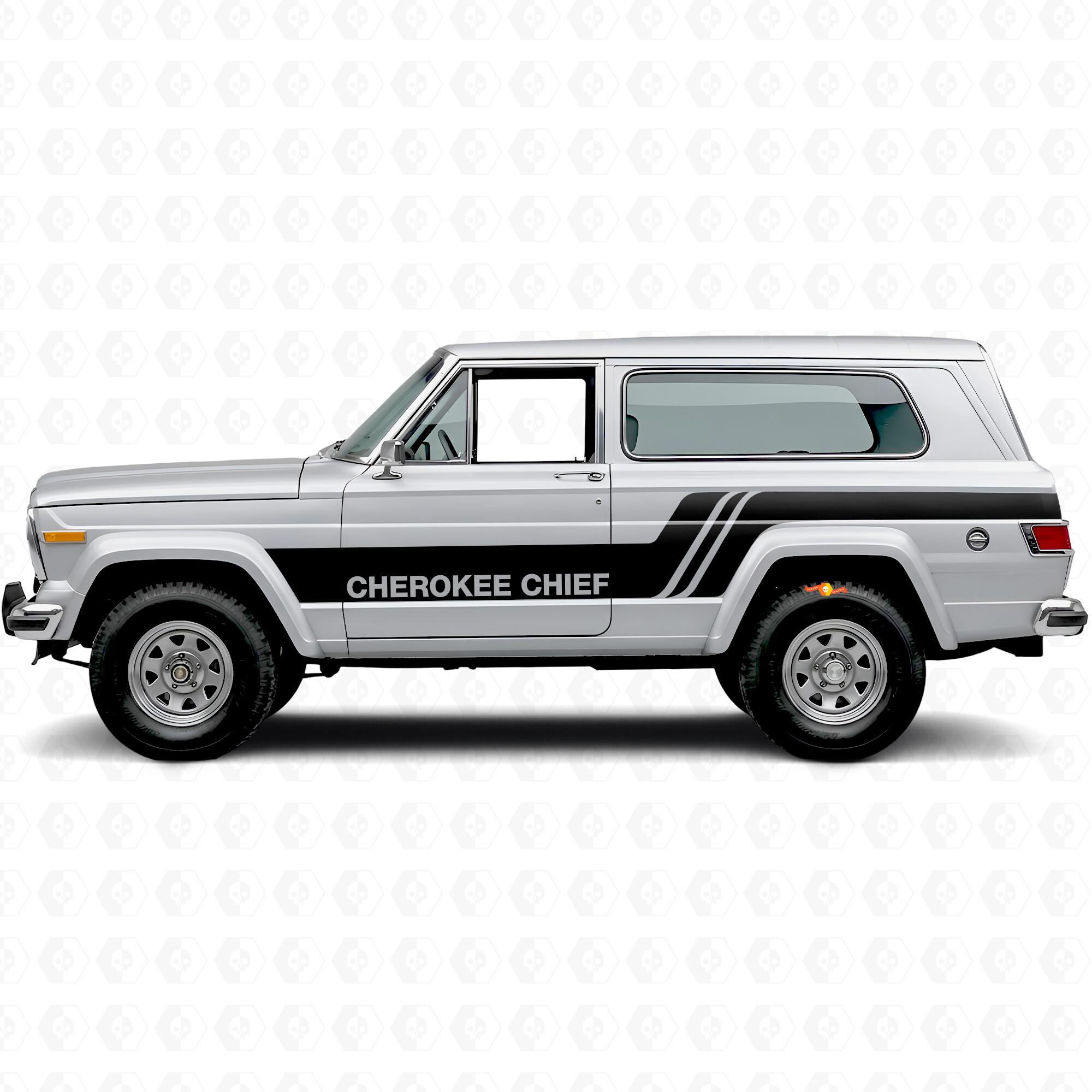 Cherokee Chief Streifen Seiten Vinyl Aufkleber für Jeep Cherokee 1981-83