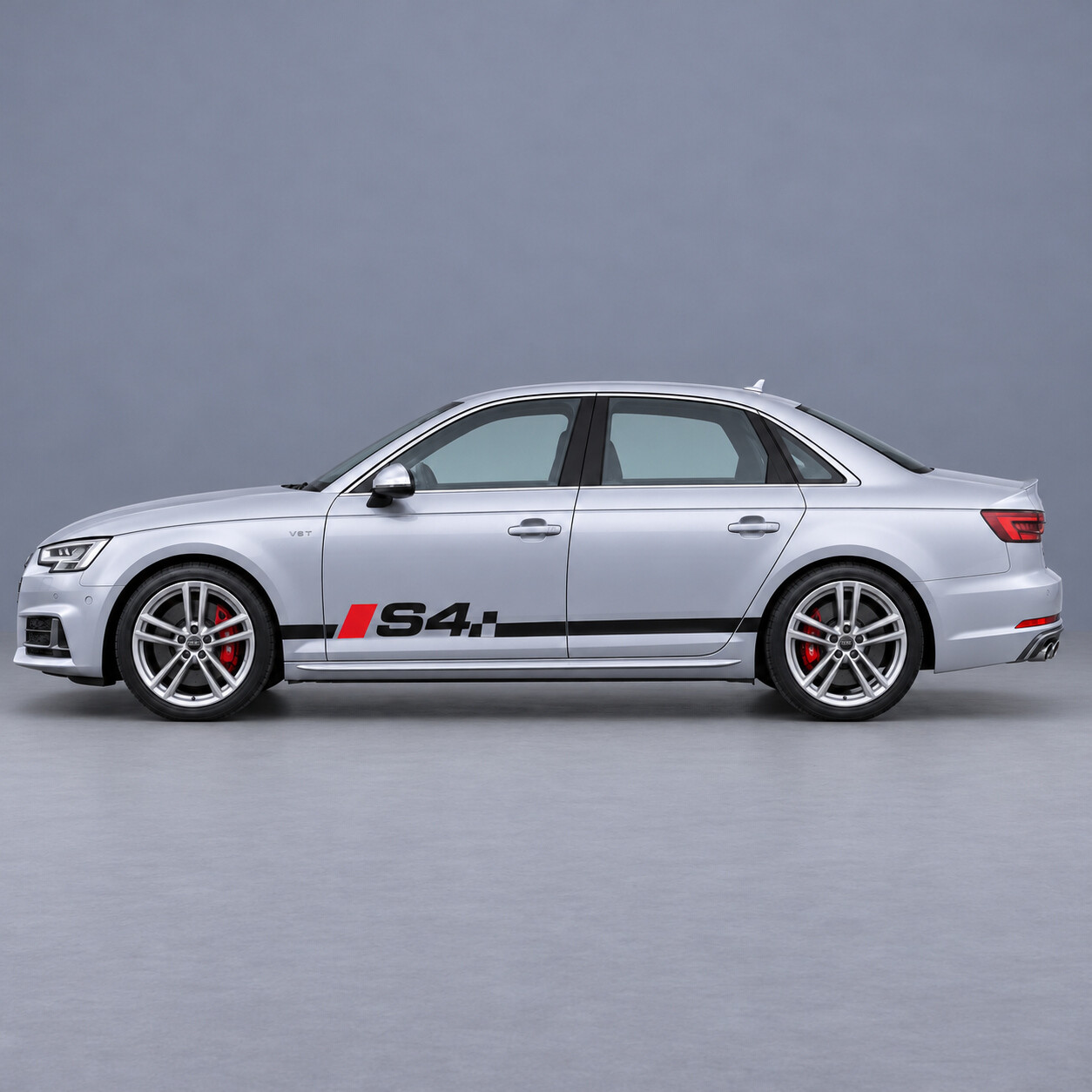 Schachbrett-Flanken-Vinylaufkleber für Audi S4 2018