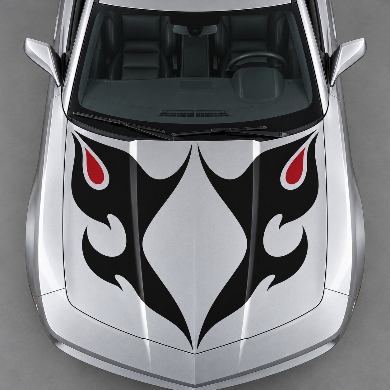 Twin Flame SS Hauben-Vinylaufkleber für Chevrolet Camaro 2013