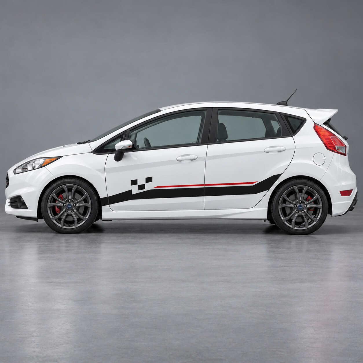 Stage Step Checker ST Seiten Vinyl-Aufkleber für Ford Fiesta 2019