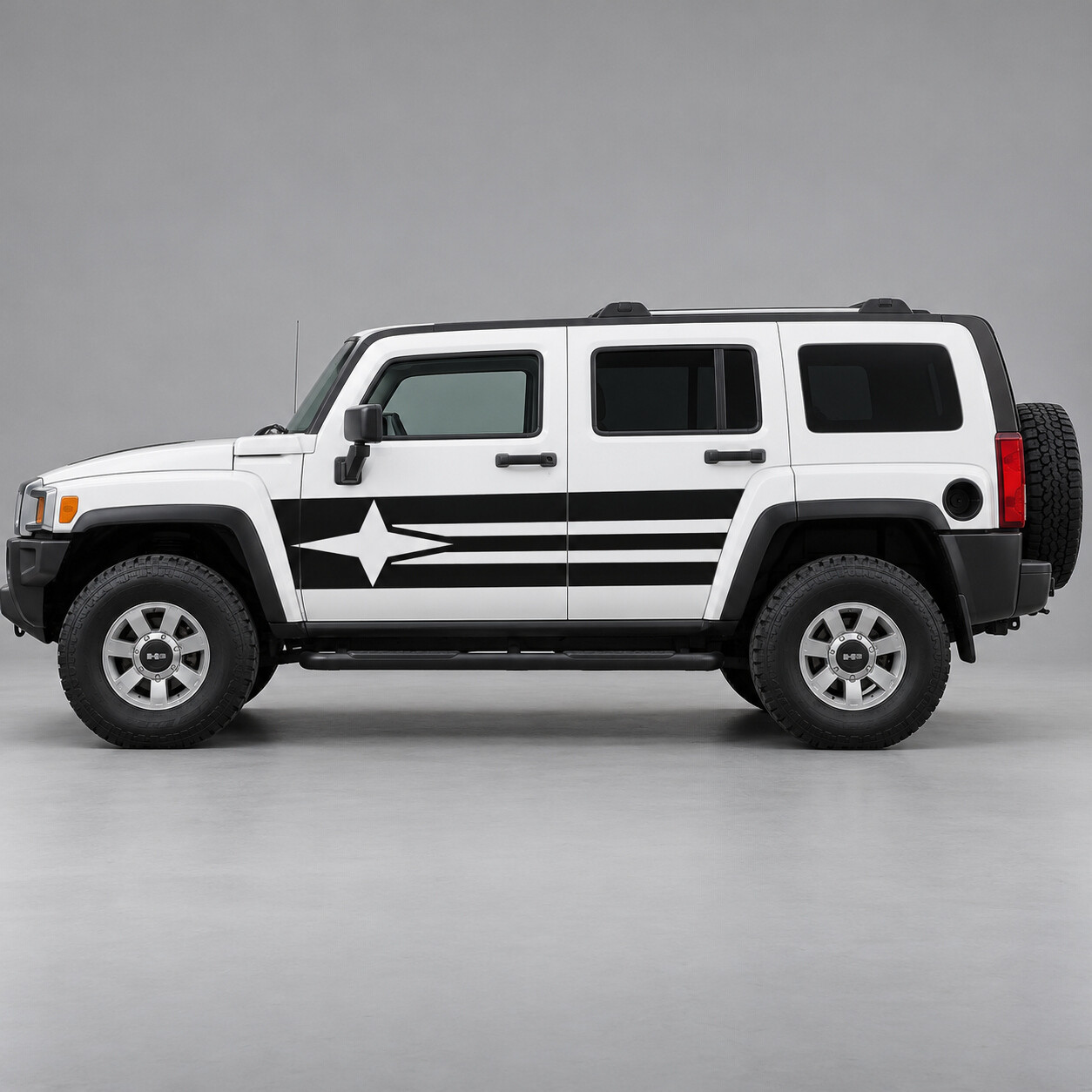 Kompass-Richtungsseiten Vinyl Aufkleber für Hummer H3 2009