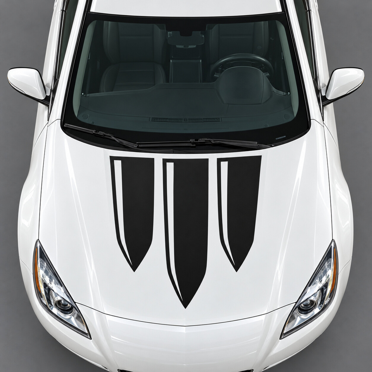 Three Shield Blades Motorhauben-Vinylaufkleber für Buick Regal GS 2012-2013