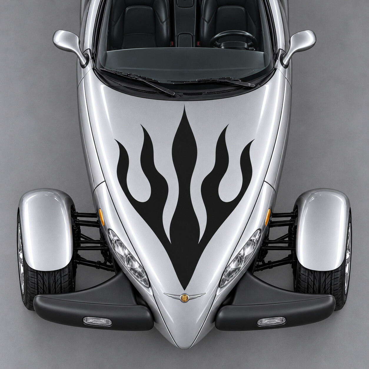 Fünf-Flammen-Lüfter-Motorhauben-Vinylaufkleber für Chrysler Prowler 2001-2002