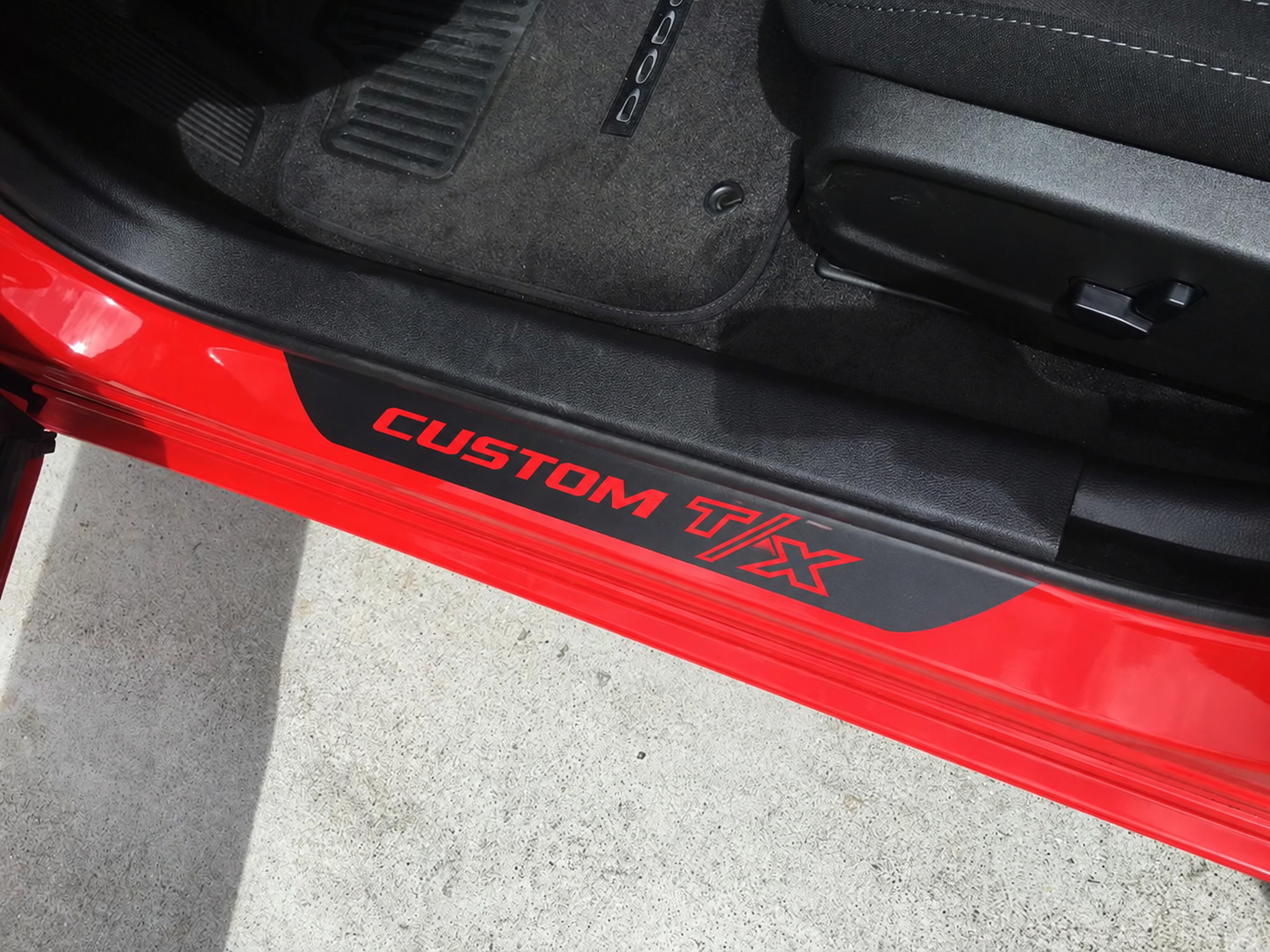 Benutzerdefinierte Text T/X Türschweller Vinyl Aufkleber für Dodge Charger