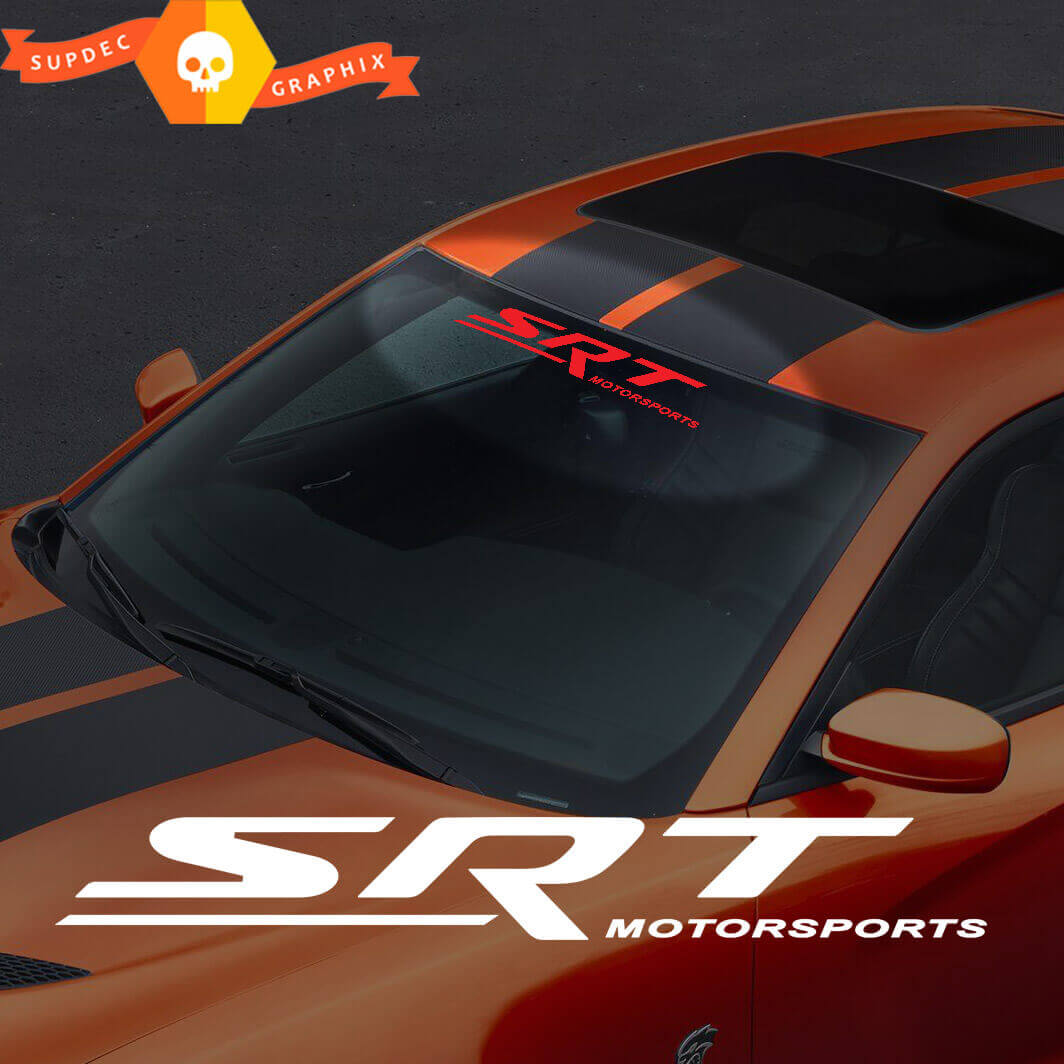 SRT Motorsports Windschutzscheiben-Banner Vinyl-Aufkleber für Dodge Challenger Charger