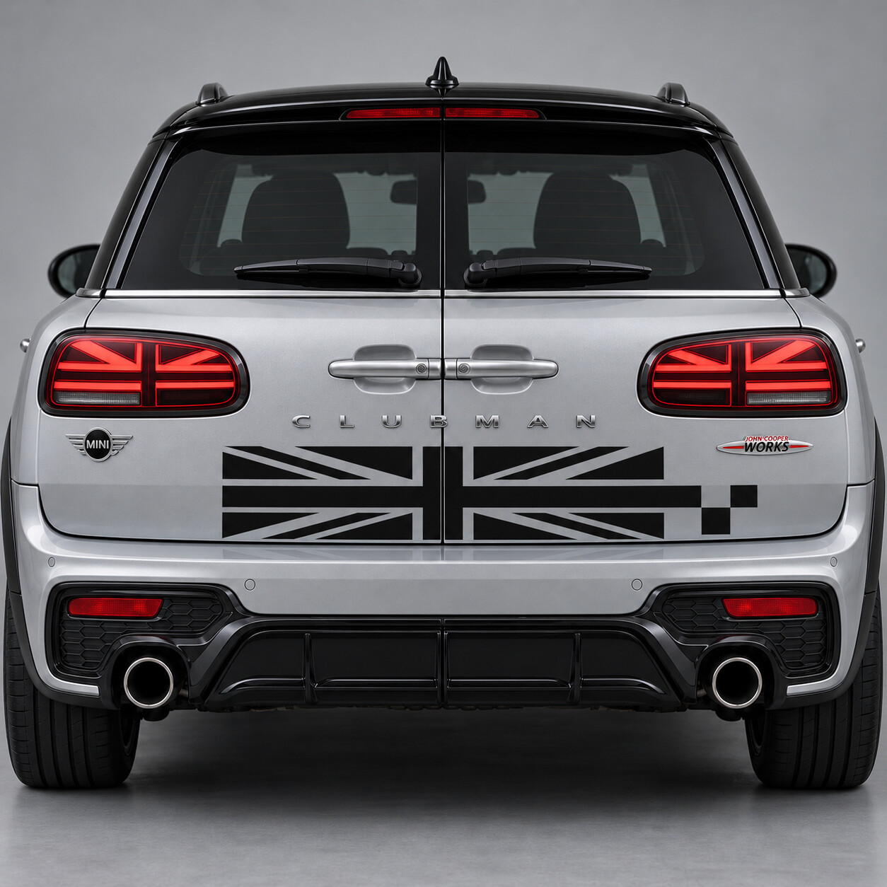John Cooper Works Union Checker Heckklappen-Vinylaufkleber für MINI Clubman 2020