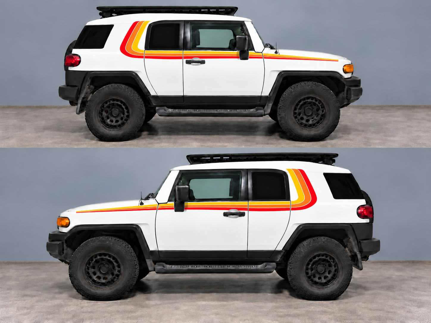 Retro-Stil Streifen Seiten-Grafik Seiten Vinyl-Aufkleber Sticker für Toyota FJ Cruiser