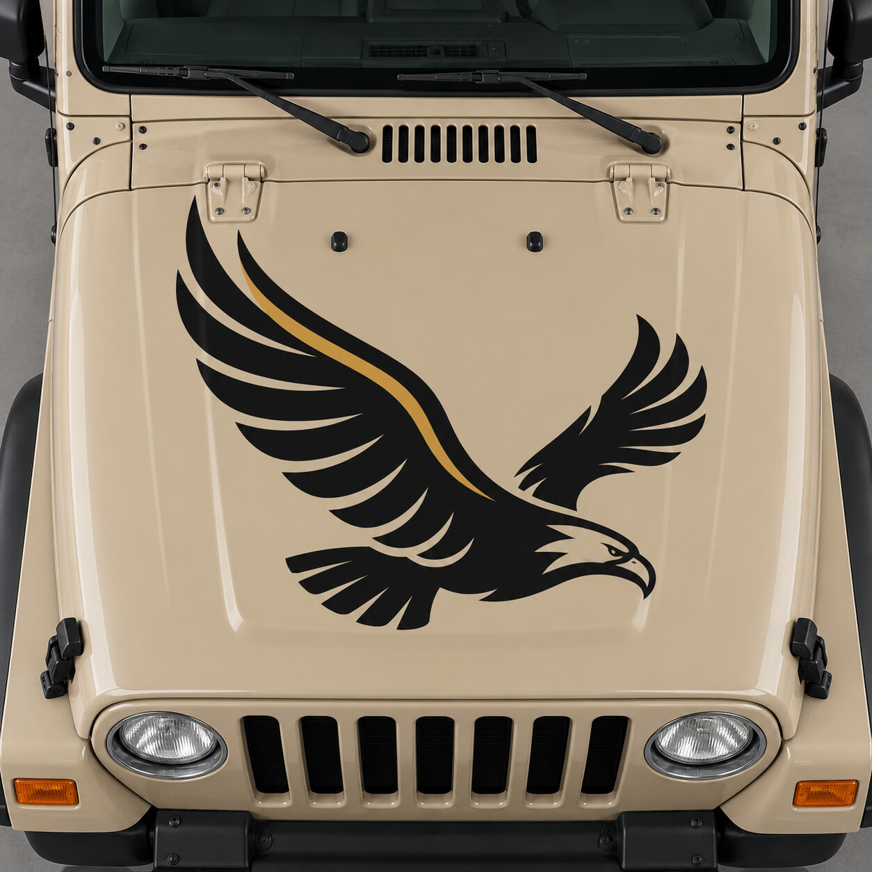 Sport TJ Banking Eagle Hauben Vinylaufkleber für Jeep Wrangler 2006