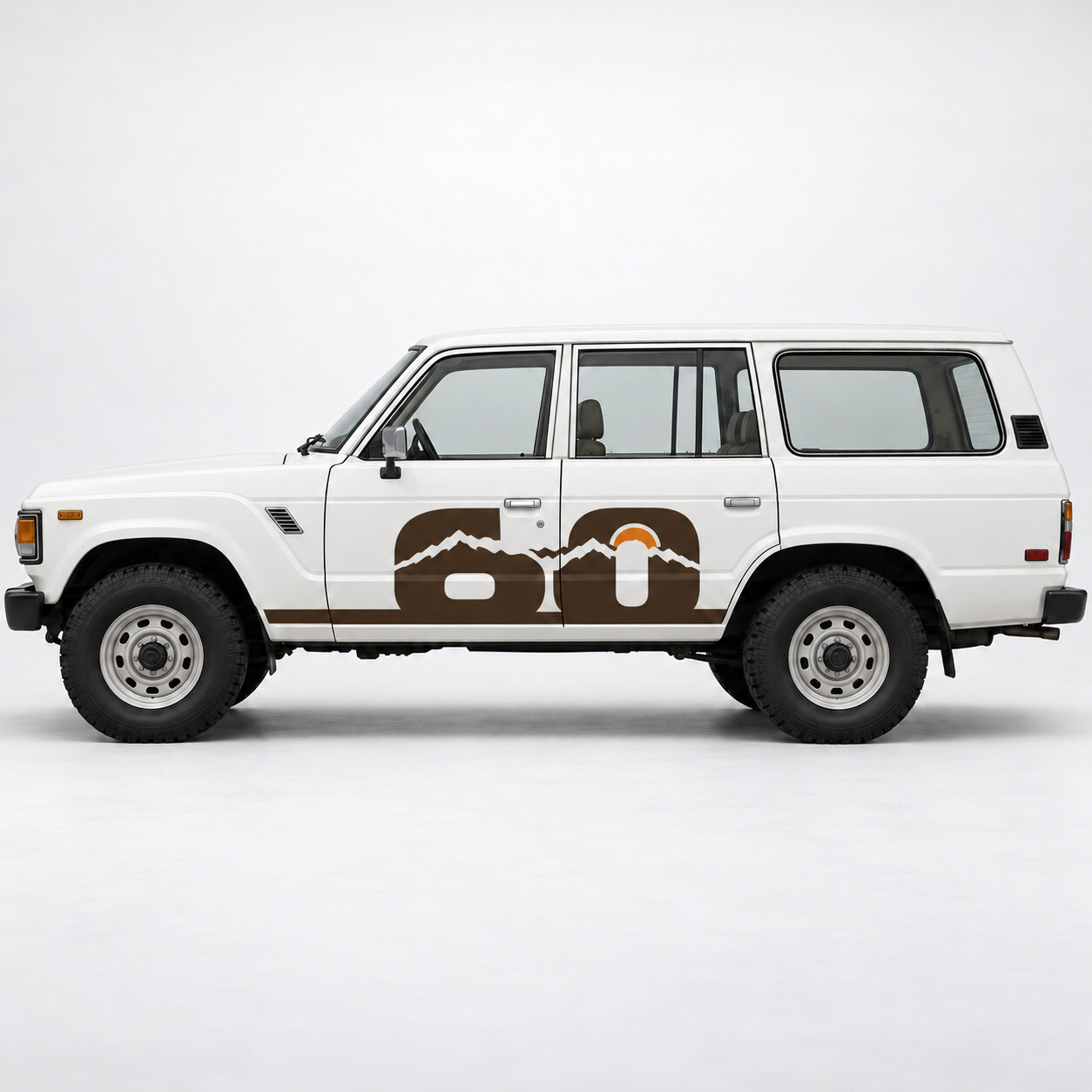 Nummernschild Seiten Vinyl-Aufkleber für Toyota Land Cruiser FJ60 1981–1987