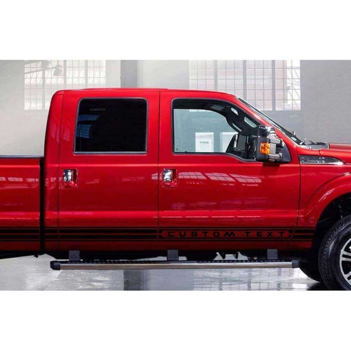 Benutzerdefinierte Buchstaben-Seitentrifen Vinyl-Aufkleber-Kit für Musclecar F-250 Super Duty