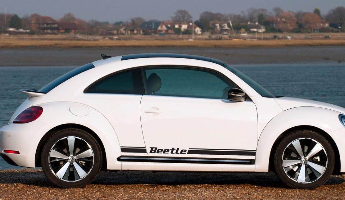Beetle Zierstreifen für Schweller Vinyl Aufkleber Set für Volkswagen Käfer