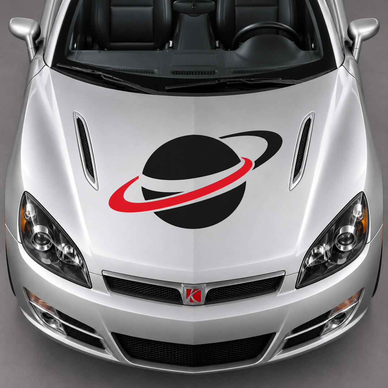 Orbital Horizon Motorhauben-Vinylaufkleber für Saturn Sky Red Line 2007–2009
