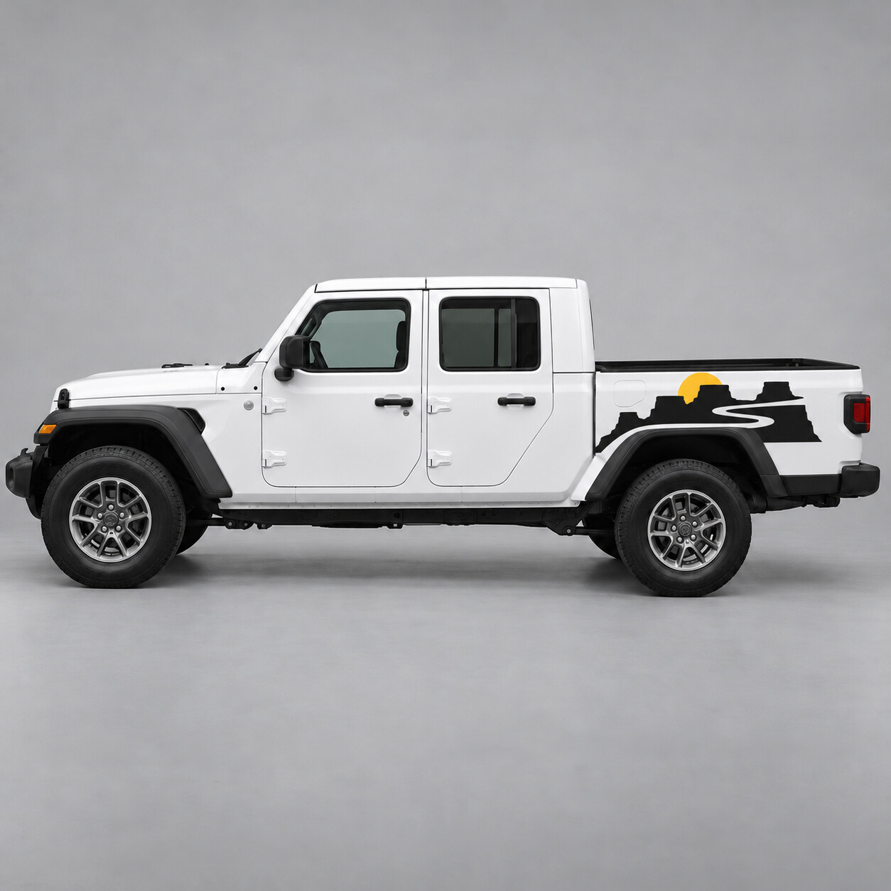 Canyon Switchbacks Seitenwand Vinyl-Aufkleber für Jeep Gladiator Sport JT 2020–2026