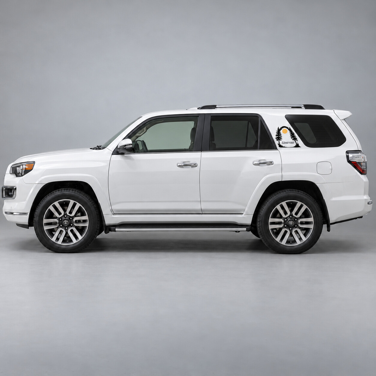 Forest-Abzeichen Rahmen Säulen Vinyl-Aufkleber für Toyota 4Runner Limited N280 2014–2024
