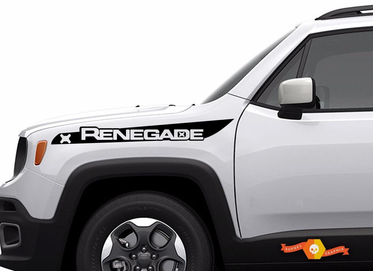 2 Jeep Renegade 2015 2016 Frontfender Streifen Vinylabziehbilder
