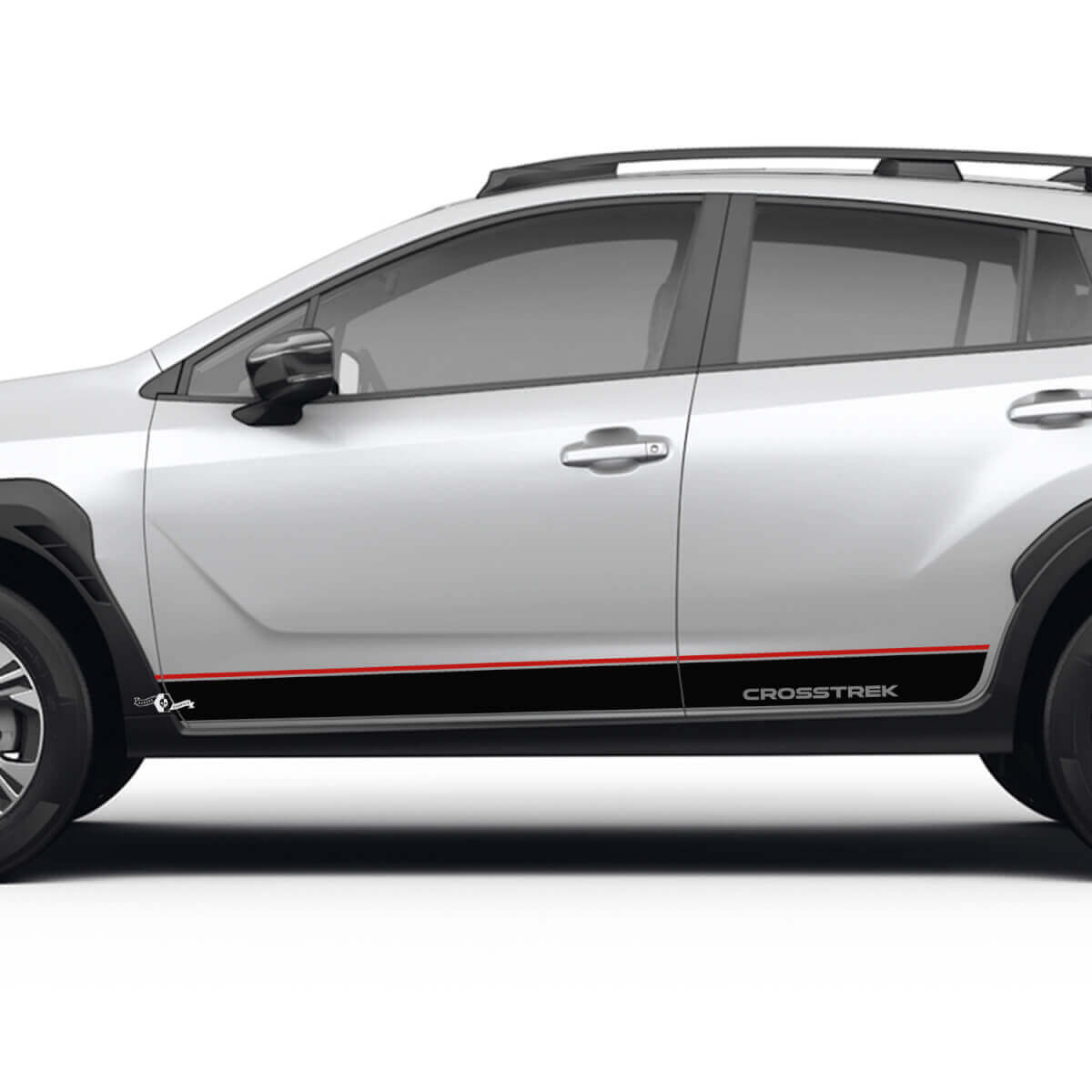 Seitentüren Stripes -Rocker -Panel für Suba Crossrek Vinyl -Aufkleber Aufkleber Grafik 2 Farben
