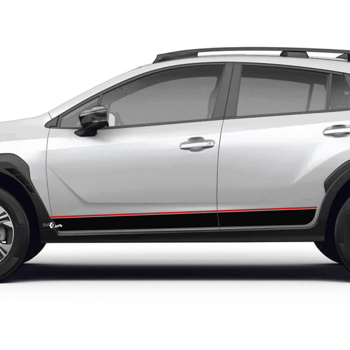 Gerade Schwellerstreifen Vinyl-Aufkleber Set für Subaru Crosstrek