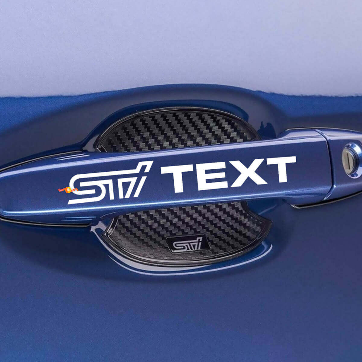 STI-Stil Türgriff individuelles Text-Vinylaufkleber-Set für Subaru
