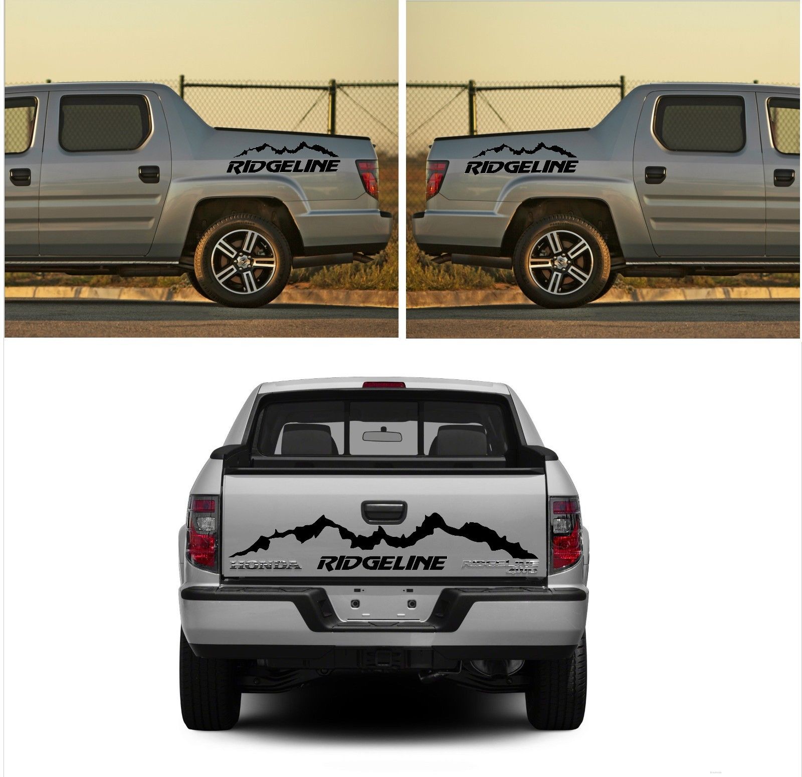 Ridgeline Mountains Stil Seitenwand Heckklappen Vinyl-Aufkleber für Honda Ridgeline