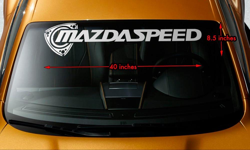 Mazdaspeed Rotary Windschutzscheibenbanner Vinyl-Aufkleber für Mazda RX-7 RX-8