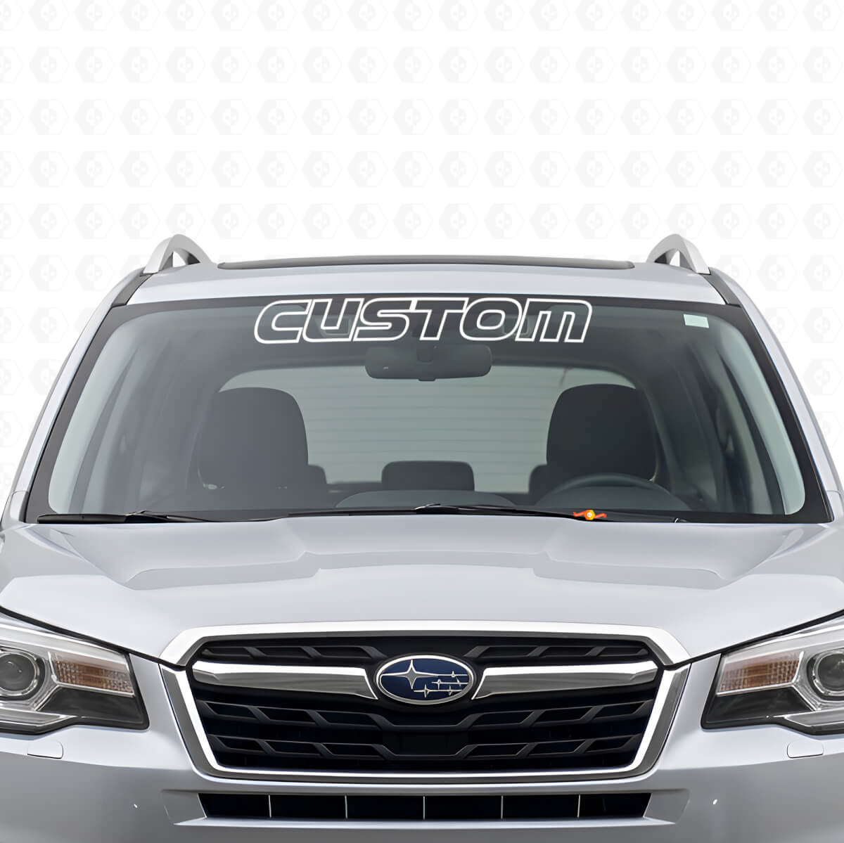 Individuell gestalteter Windschutzscheiben-Banner aus Vinylfolie für Subaru Forester