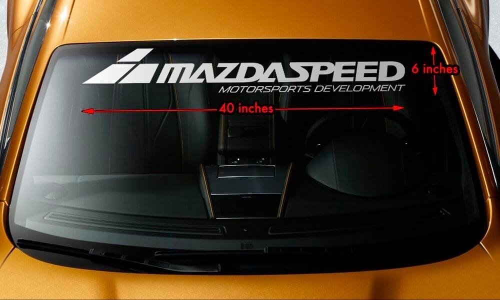 MAZDA MAZDASPEED STIL #2 Windschutzscheiben-Banner Vinyl Premium Aufkleber 40