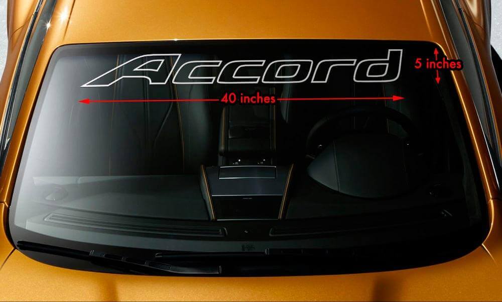 Accord Outline Windschutzscheiben-Banner Vinyl-Aufkleber für Honda Accord