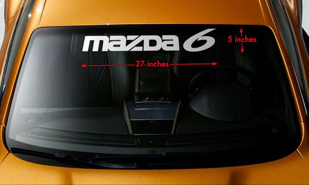 Mazda 6 Logo Windschutzscheibe Vinyl-Aufkleber für Mazda Mazda6